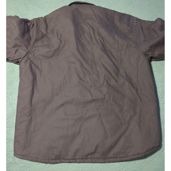 Berne Men's Duck Quilt-lined Traditional Shirt Jacket 2XL Slate Pockets/Snaps - Picture 4 of 8